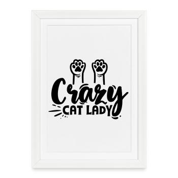 Cat Lover - Affiche encadrée (27 × 37 cm) - blanc - Devant