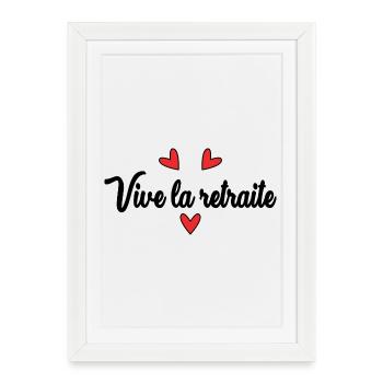 RETIREMENT. RETIREMENT. RETIRED. HAPPY RETIREMENT - Framed poster (27 × 37 cm) - white - Front