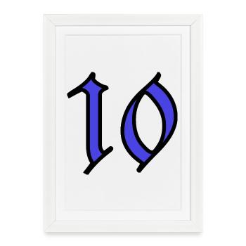 10. 10 YEARS. 10th ANNIVERSARY. 10 YEAR ANNIVERSARY. - Framed poster (27 × 37 cm) - white - Front