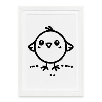 Cheeky Chick - Framed poster (27 × 37 cm) - white - Front