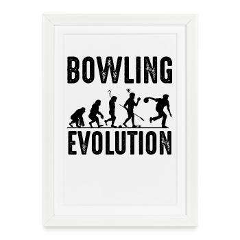 Bowling - Affiche encadrée (27 × 37 cm) - blanc - Devant