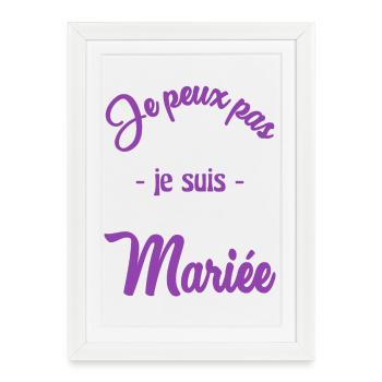 FUTURE MARIEE. EVJF. MARIEE. TEAM. TEAM MARIEE - Affiche encadrée (27 × 37 cm) - blanc - Devant