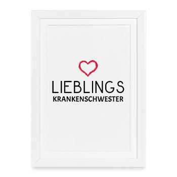 Krankenschwester - Gerahmtes Poster (27 × 37 cm) - Weiß - Vorne
