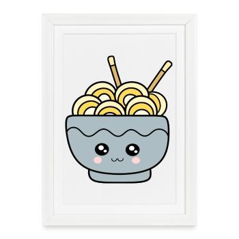 Ramen Noodles Japan Cuisine - Framed poster (27 × 37 cm) - white - Front