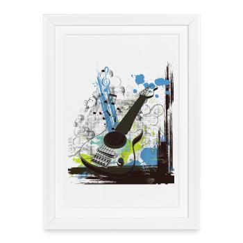 Music - Framed poster (27 × 37 cm) - white - Front