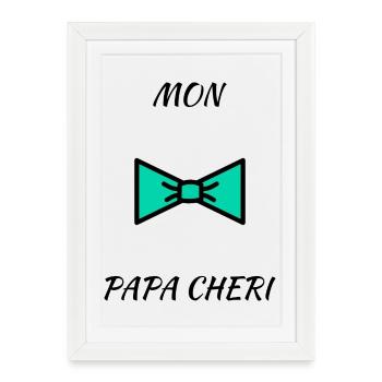 HAPPY FATHER'S DAY. DAD. FATHER'S DAY. FATHER - Framed poster (27 × 37 cm) - white - Front