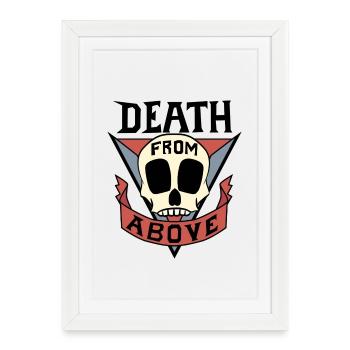 Death from above! - For light background! - Framed poster (27 × 37 cm) - white - Front