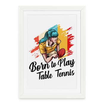 Table tennis - Framed poster (27 × 37 cm) - white - Front