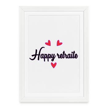 RETRAITE. RETRAITE. RETRAITEE. BONNE RETRAITE - Affiche encadrée (27 × 37 cm) - blanc - Devant