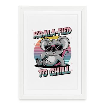 Koala-fied To Chill - Framed poster (27 × 37 cm) - white - Front