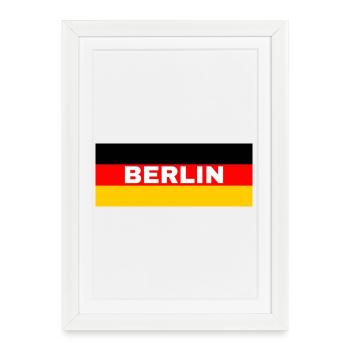 La ville de Berlin sous pavillon allemand - Affiche encadrée (27 × 37 cm) - blanc - Devant