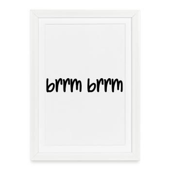 brrm brrm - Affiche encadrée (27 × 37 cm) - blanc - Devant