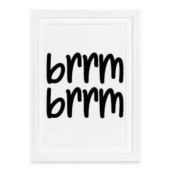 brrm brrm - Framed poster (27 × 37 cm) - white - Front
