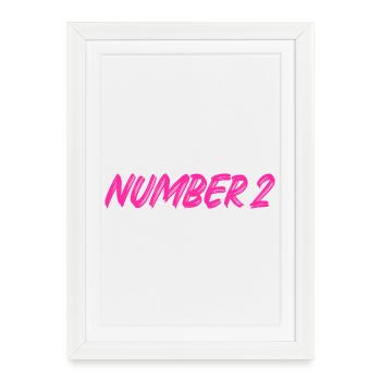 Number 2 - two - second - second - 2 - number 2 - Framed poster (27 × 37 cm) - white - Front