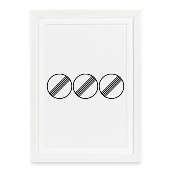 UNLIMITED TRIO par Unlimited Apparel - Affiche encadrée (27 × 37 cm) - blanc - Devant