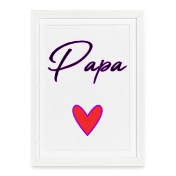 HAPPY FATHER'S DAY. DAD. FATHER'S DAY. FATHER - Framed poster (27 × 37 cm) - white - Front