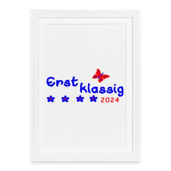 Back to School First-Class 2024 - Framed poster (27 × 37 cm) - white - Front