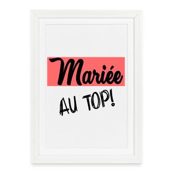MARIEE. FUTURE MARIEE - Affiche encadrée (27 × 37 cm) - blanc - Devant