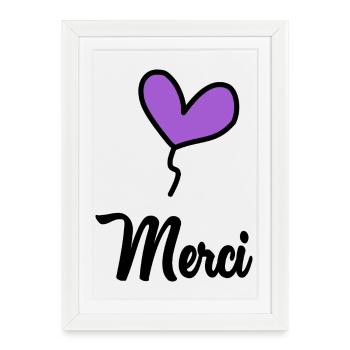 MERCI. MAÎTRESSE. MAÎTRE. MERCI MAÎTRESSE - Affiche encadrée (27 × 37 cm) - blanc - Devant