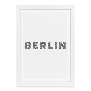 Berlin Lettre d’éclosion de la capitale allemande - Affiche encadrée (27 × 37 cm) - blanc - Devant