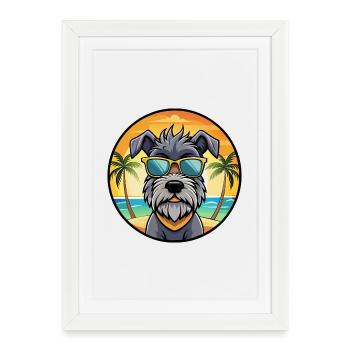 Lunettes de soleil Bouvier Des Ardennes Dog Breed Cartoon - Affiche encadrée (27 × 37 cm) - blanc - Devant
