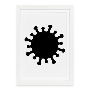 Icône de virus Corona - Affiche encadrée (27 × 37 cm) - blanc - Devant