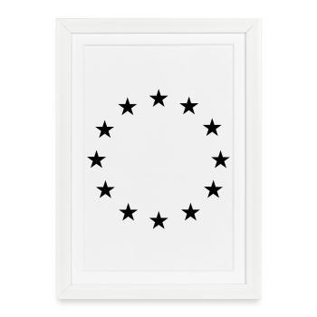 Star Circle Logo - Framed poster (27 × 37 cm) - white - Front
