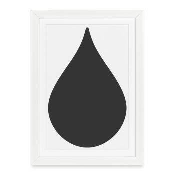 Drop Shape Logo Symbol - Framed poster (27 × 37 cm) - white - Front
