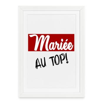 MARIEE. FUTURE MARIEE. EVJF - Affiche encadrée (27 × 37 cm) - blanc - Devant