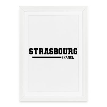 Strasbourg | France - Affiche encadrée (27 × 37 cm) - blanc - Devant