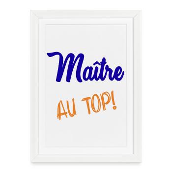 MASTER - Framed poster (27 × 37 cm) - white - Front