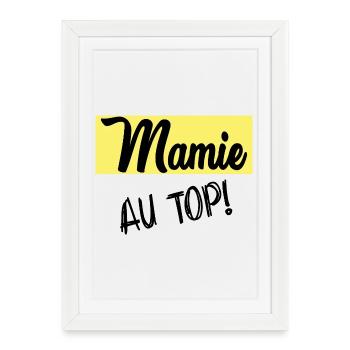 BONNE FÊTE MAMIE - Affiche encadrée (27 × 37 cm) - blanc - Devant