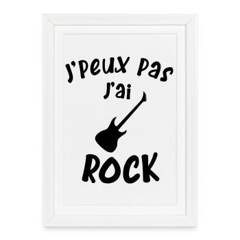 Je peux pas j'ai rock - Affiche encadrée (27 × 37 cm) - blanc - Devant
