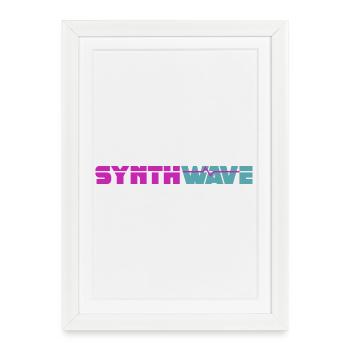 Synthwave - Framed poster (27 × 37 cm) - white - Front