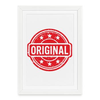 Original Grunge Rubber Stamp Badge Vector Design - Framed poster (27 × 37 cm) - white - Front