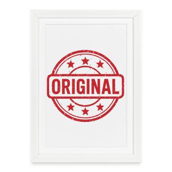 Original Grunge Rubber Stamp Badge Vector Design - Framed poster (27 × 37 cm) - white - Front