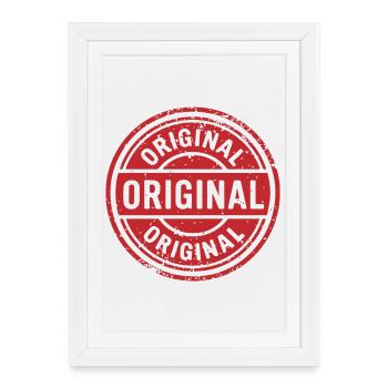 Original Grunge Rubber Stamp Badge Vector Design - Framed poster (27 × 37 cm) - white - Front