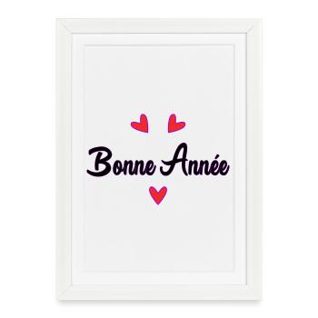 BONNE ANNEE. SAINT SYLVESTRE. MEILLEURS VOEUX - Affiche encadrée (27 × 37 cm) - blanc - Devant
