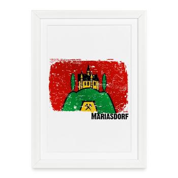 the market town of Mariasdorf in southern Burgenland - Framed poster (27 × 37 cm) - white - Front