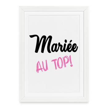 WEDDING. HEART. COUPLE. JUST MARRIED. Bachelorette party - Framed poster (27 × 37 cm) - white - Front