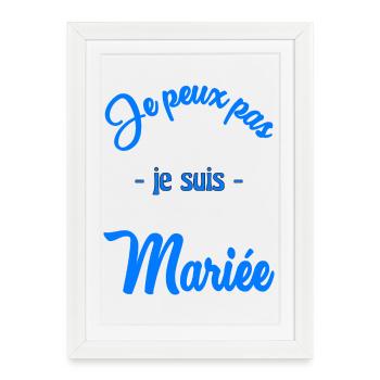 WEDDING. HEART. COUPLE. JUST MARRIED. Bachelorette party - Framed poster (27 × 37 cm) - white - Front