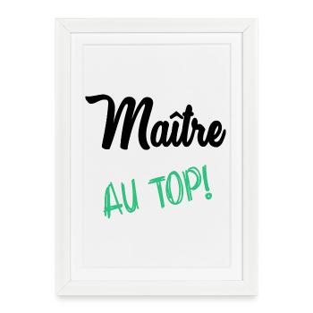 MASTER. MISTRESS. THANK YOU - Framed poster (27 × 37 cm) - white - Front