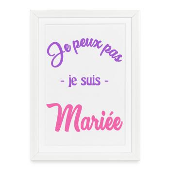 FUTURE MARIEE. EVJF. MARIEE - Affiche encadrée (27 × 37 cm) - blanc - Devant