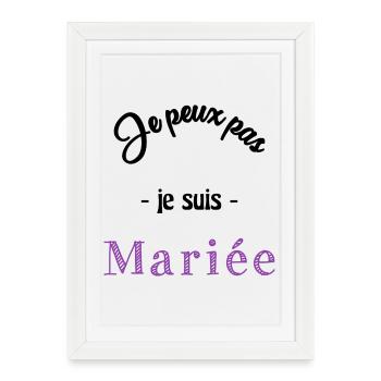 FUTURE MARIEE. EVJF. MARIEE. TEAM. TEAM MARIEE - Affiche encadrée (27 × 37 cm) - blanc - Devant