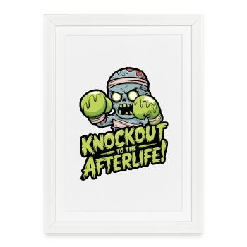 KO à la - Affiche encadrée (27 × 37 cm) - blanc - Devant