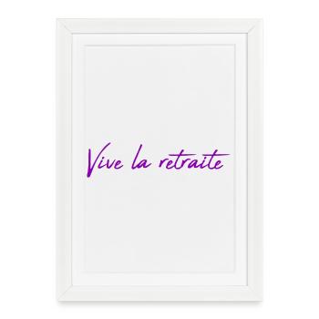 RETIREMENT. COLLEAGUE. RETIREMENT. RETIRED. RETIREMENT. - Framed poster (27 × 37 cm) - white - Front