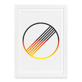 UNLIMITED GERMANY par Unlimited Apparel - Affiche encadrée (27 × 37 cm) - blanc - Devant