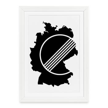 UNLIMITED GERMANY par Unlimited Apparel - Affiche encadrée (27 × 37 cm) - blanc - Devant