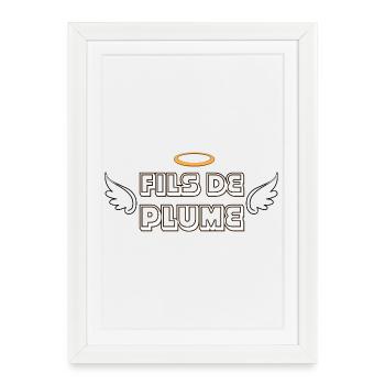 Fils de Plume  - Affiche encadrée (27 × 37 cm) - blanc - Devant