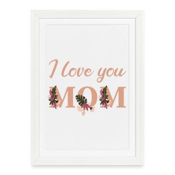 Je t'aime, maman - Affiche encadrée (27 × 37 cm) - blanc - Devant